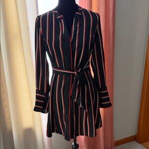 🍀3 for $40🍀 Long Sleeve Button Up Short Belted Business Casual Dress Small